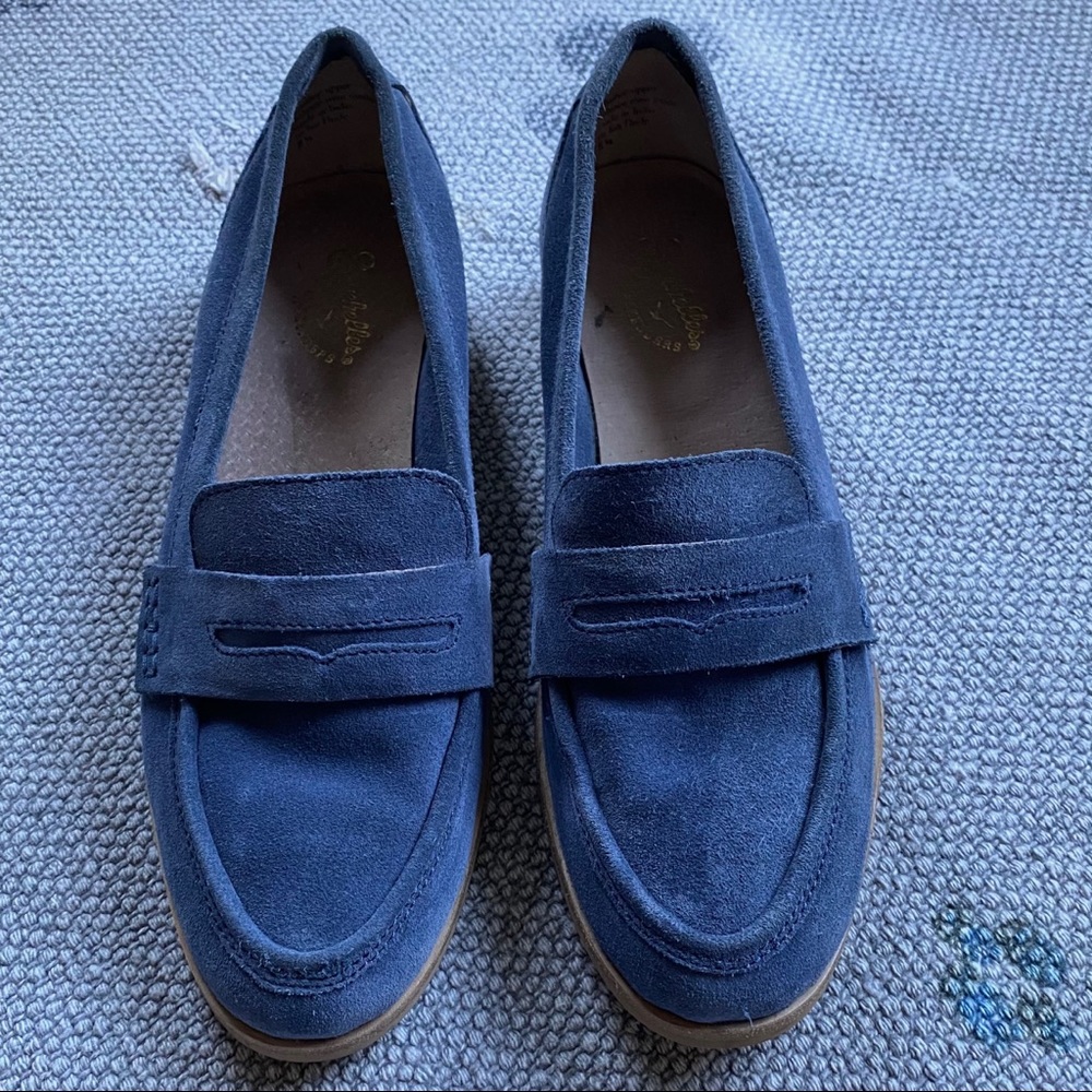 Seychelles Blue Suede Loafers